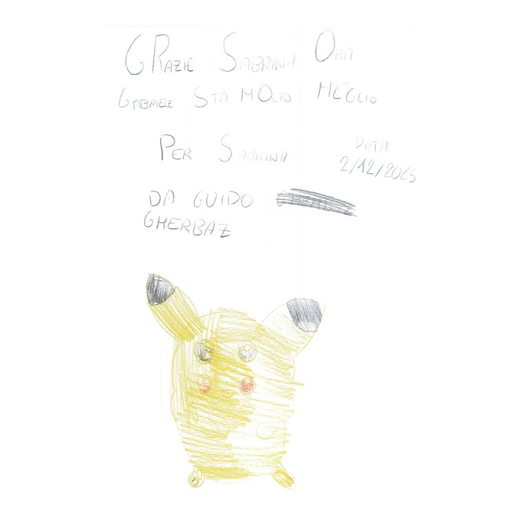 Disegno di un bambino per la Dott.ssa Sabrina