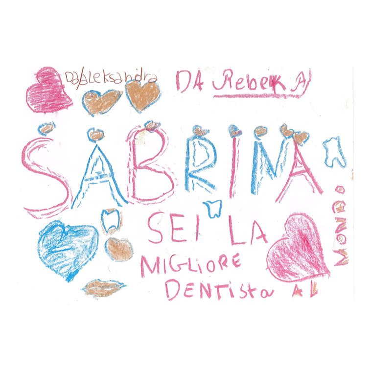 Disegno di un bambino per la Dott.ssa Sabrina